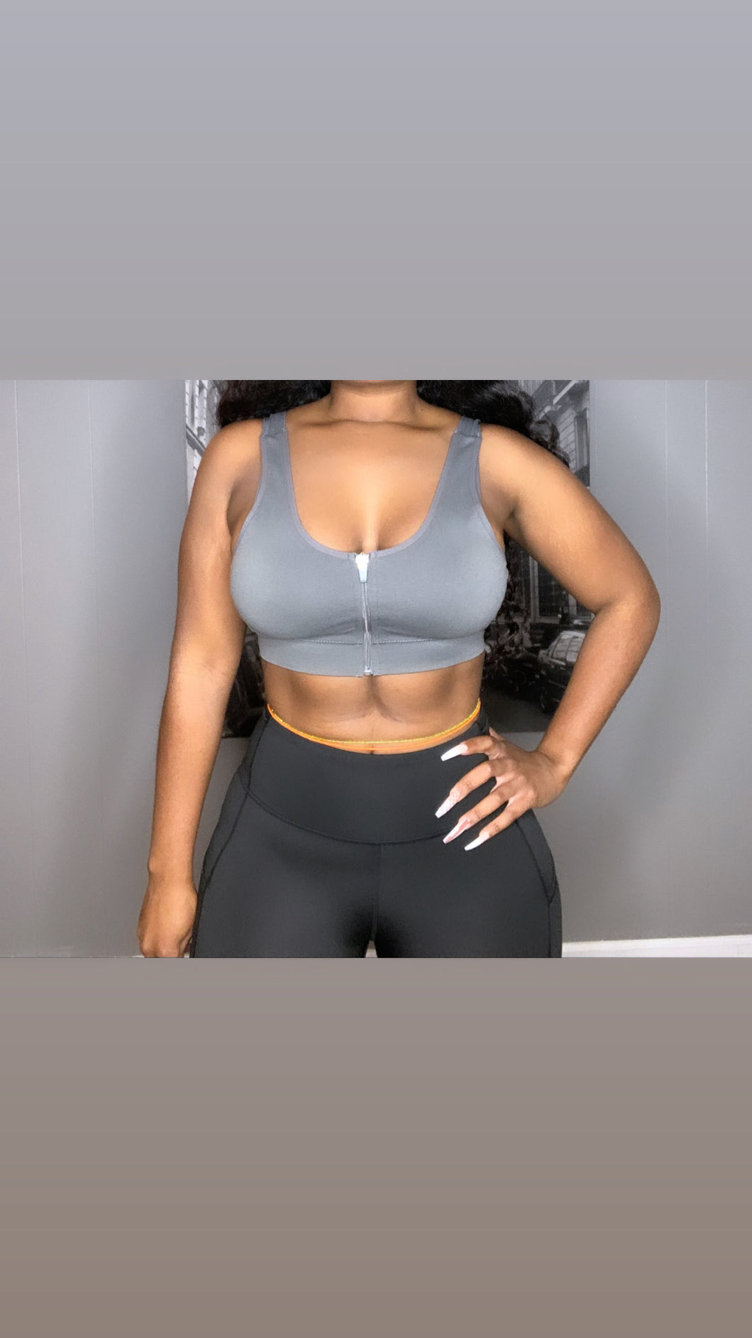 Sporty Grey Bra